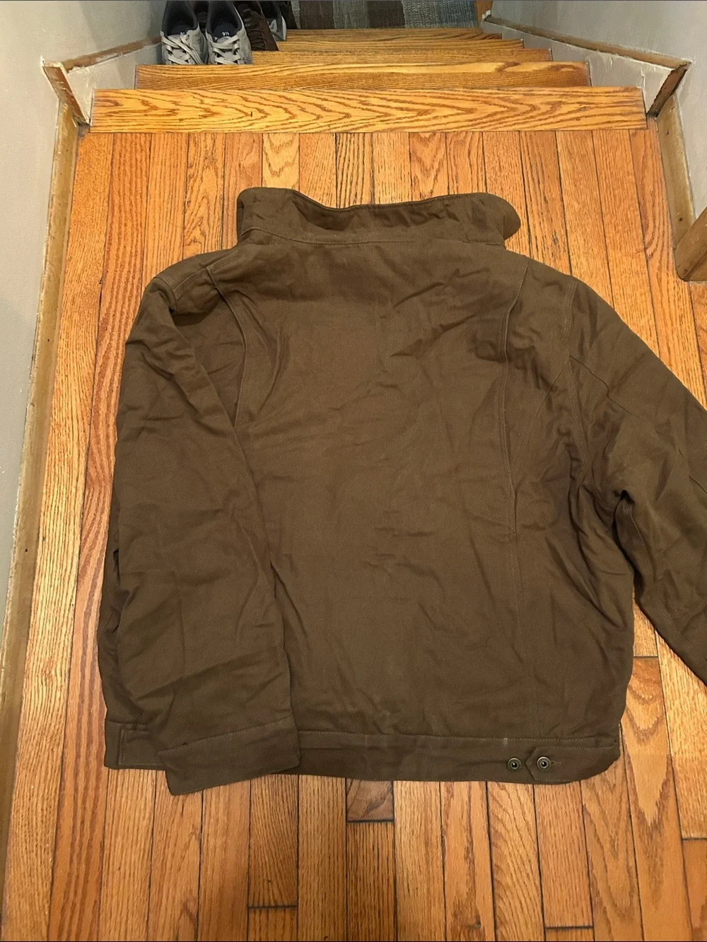 Dickies Brown Canvas Field Jacket with Dark Corduroy Collar
